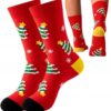 Skarpety Święteczne Choinka Bawełniane Święta Wesołe Kolorowe Prezent 36-42