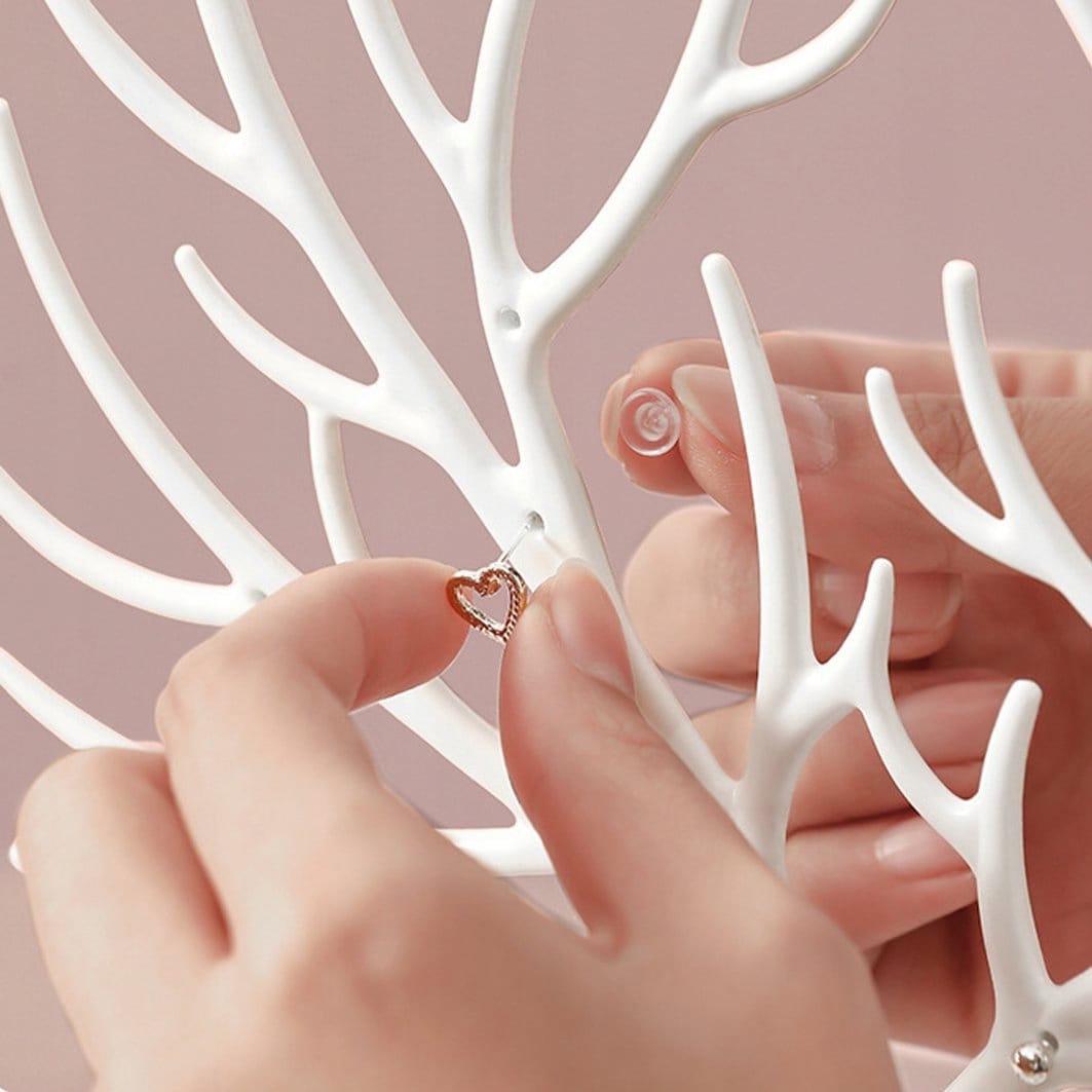 Ekspozytor Na Biżuterię Bransoletki Kolczyki Stojak Jeleń Organizer Drzewko