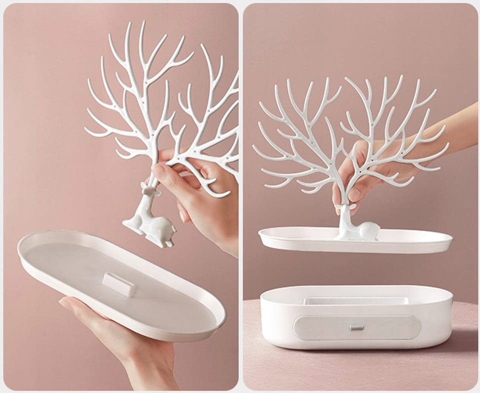 Ekspozytor Na Biżuterię Bransoletki Kolczyki Stojak Jeleń Organizer Drzewko