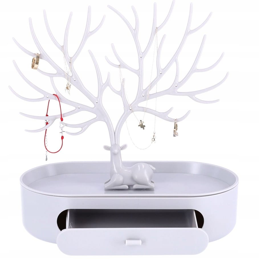 Ekspozytor Na Biżuterię Bransoletki Kolczyki Stojak Jeleń Organizer Drzewko