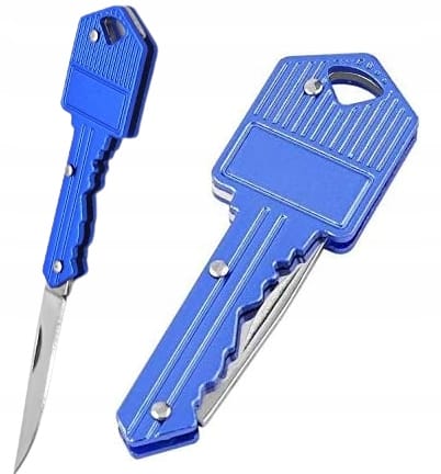 Klucz Brelok Nóż Scyzoryk Nożyk Składany Kluczyk Niebieski