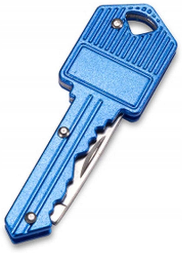 Klucz Brelok Nóż Scyzoryk Nożyk Składany Kluczyk Niebieski