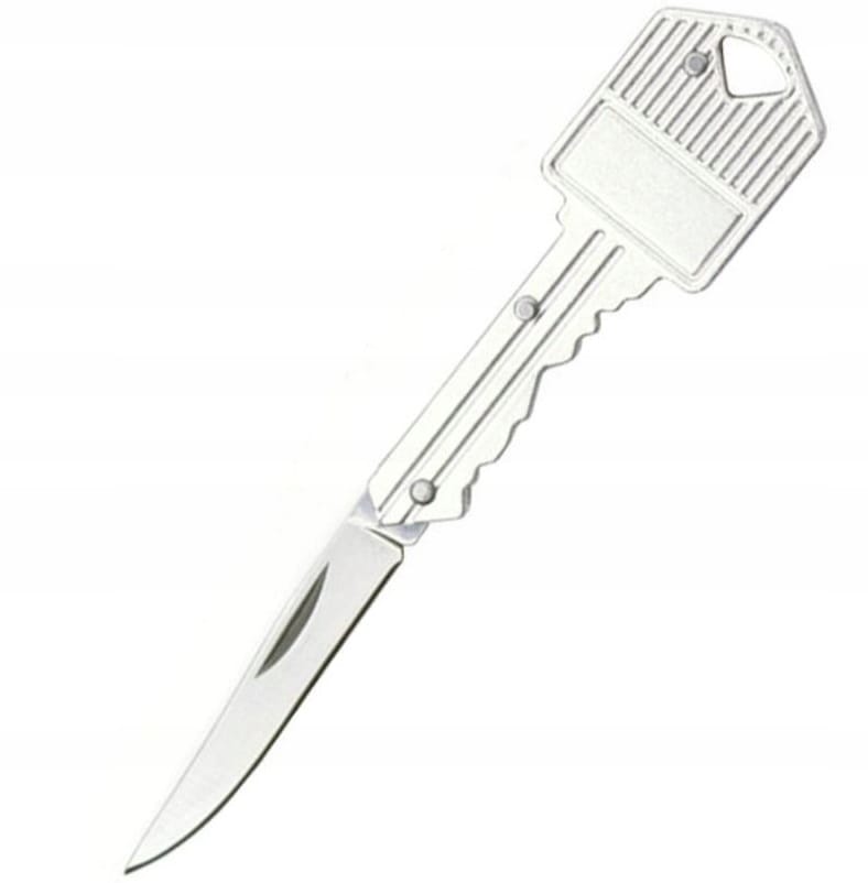 Klucz Brelok Nóż Scyzoryk Nożyk Składany Kluczyk Niebieski