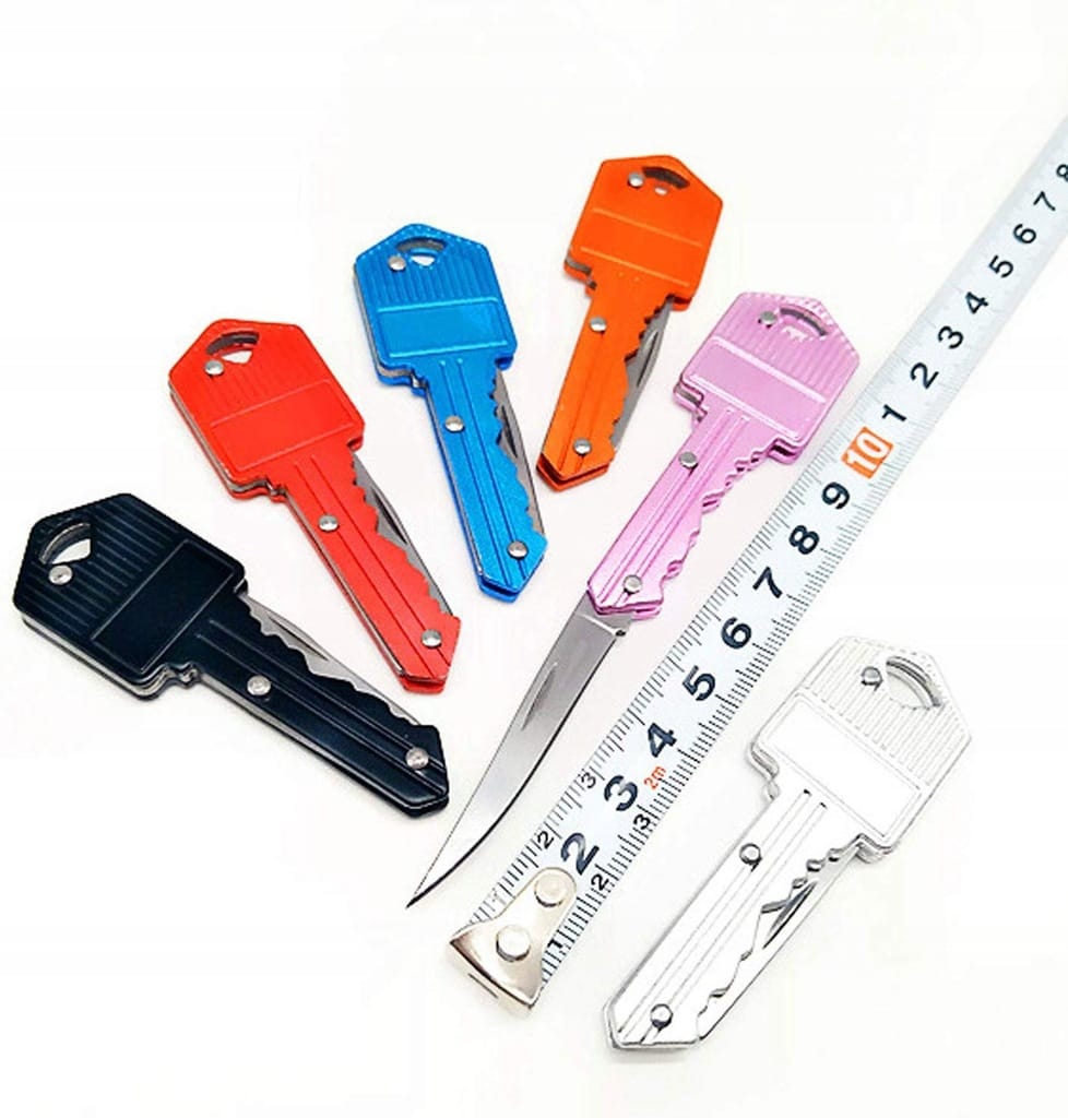 Klucz Brelok Nóż Scyzoryk Nożyk Składany Kluczyk Niebieski