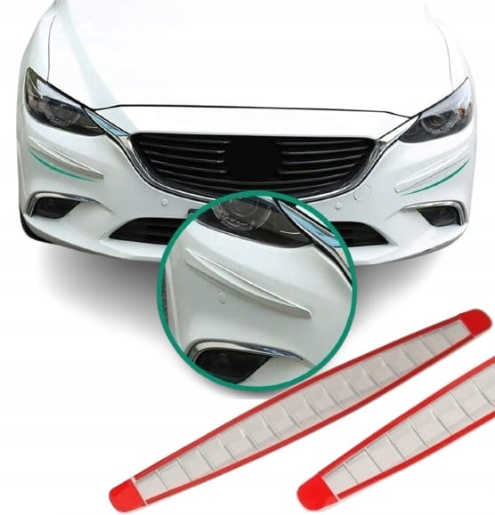 2x Listwa Ochronna Zderzaka Cabron Odboje Antykolizyjne Gumowe Listwy Białe