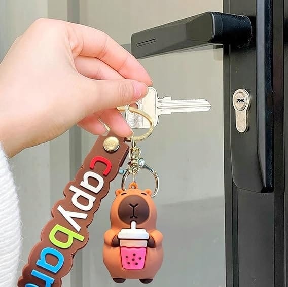 Brelok Do Kluczy Zawieszka Do Torby Breloczek Kapibara Capybara Bubble Tea