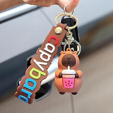 Brelok Do Kluczy Zawieszka Do Torby Breloczek Kapibara Capybara Bubble Tea