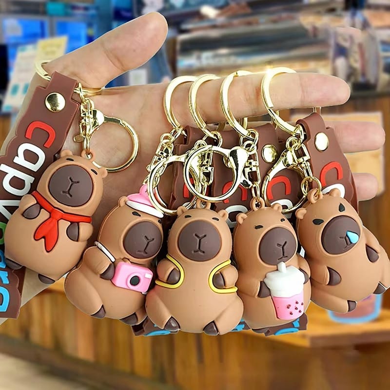 Brelok Do Kluczy Zawieszka Do Torby Breloczek Kapibara Capybara Bubble Tea