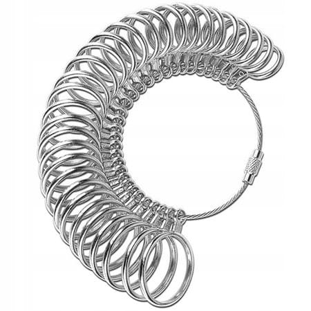 Metalowa Miarka Jubilerska Do Mierzenia Palców Pierścionków Obrączek Zestaw