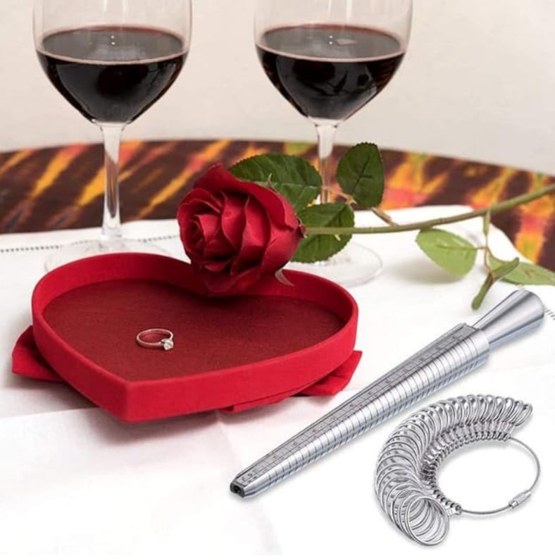 Metalowa Miarka Jubilerska Do Mierzenia Palców Pierścionków Obrączek Zestaw