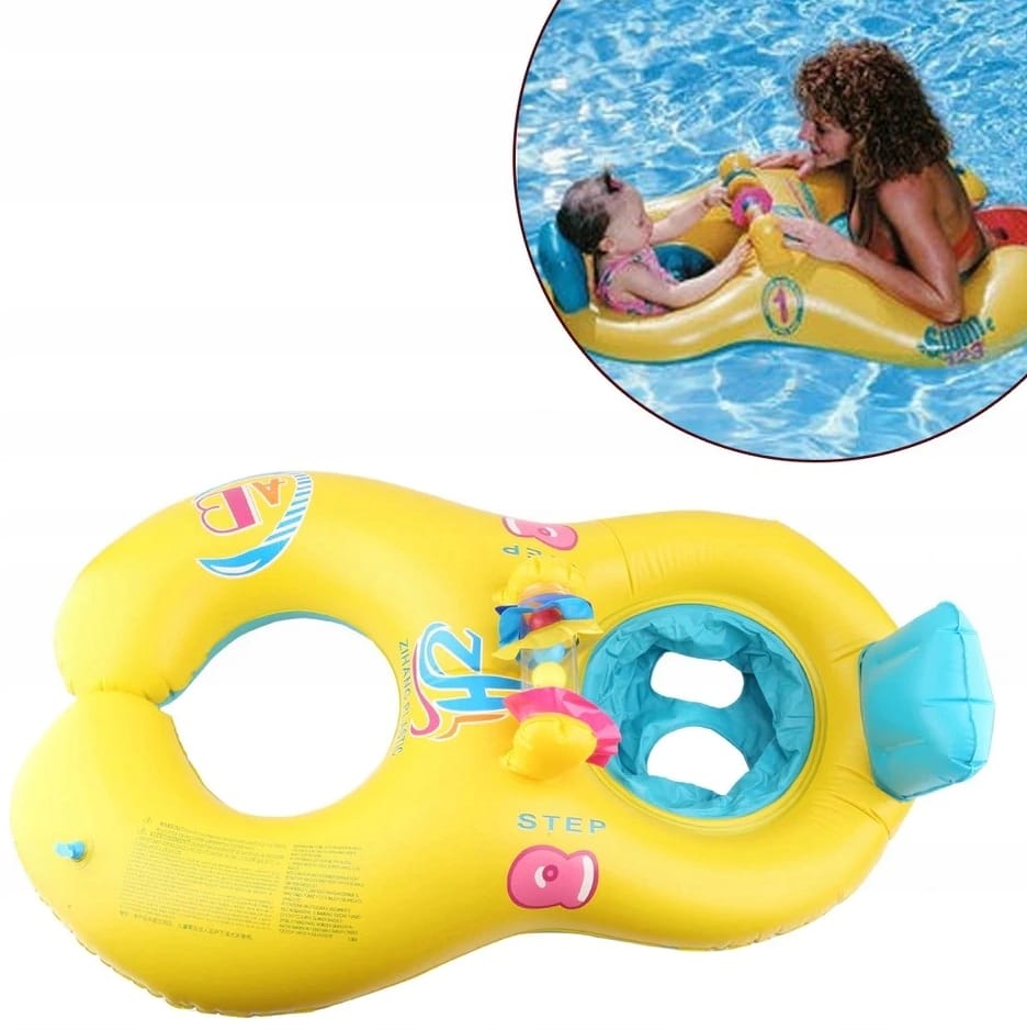 Ponton Dmuchane Koło Z Siedziskiem Dla Mamy I Dziecka Basen