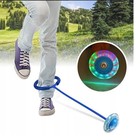 Skakanka Led Hula Hop Zabawka Na Nogę Skipper 63cm Ruch Dla Dziecka Zabawa