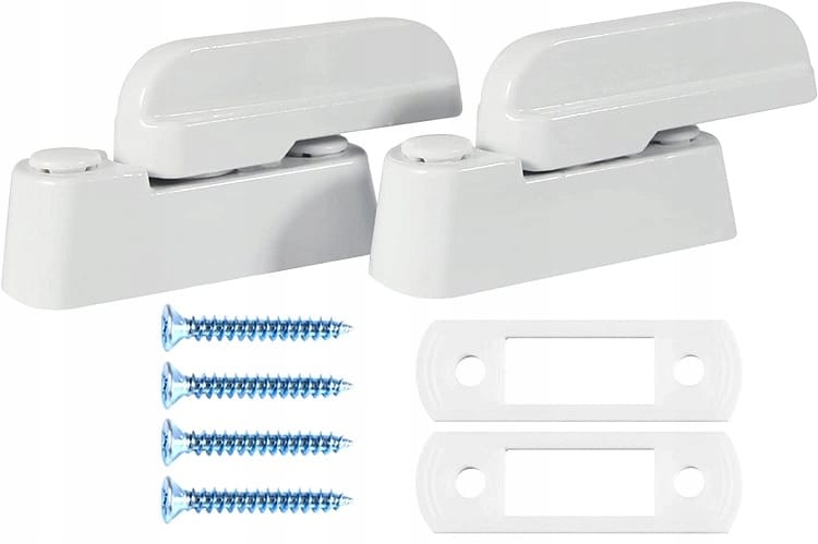 Metalowe Zabezpieczenie Do Drzwi Okien Blokada Na Klamki Drzwi Okna X 2 szt