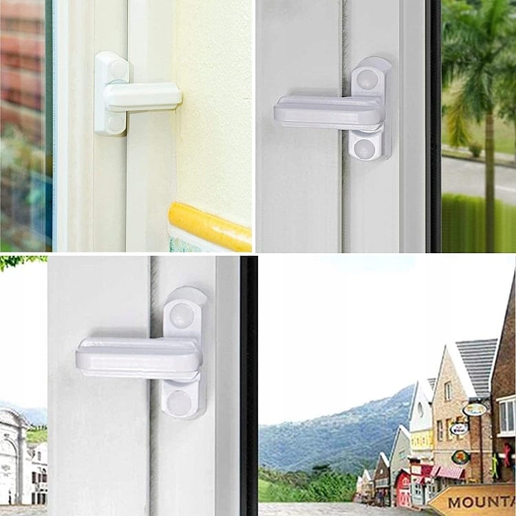 Metalowe Zabezpieczenie Do Drzwi Okien Blokada Na Klamki Drzwi Okna X 2 szt