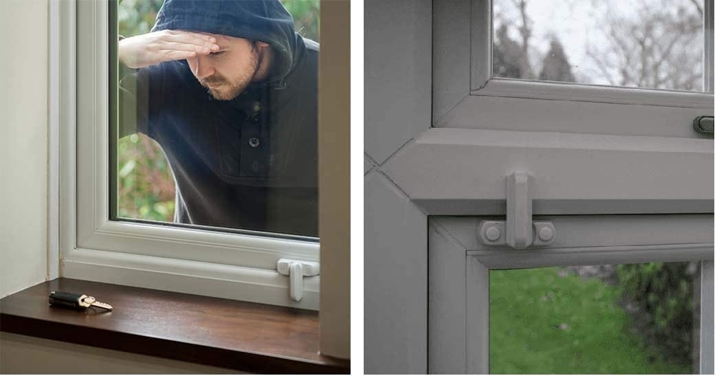 Metalowe Zabezpieczenie Do Drzwi Okien Blokada Na Klamki Drzwi Okna X 2 szt