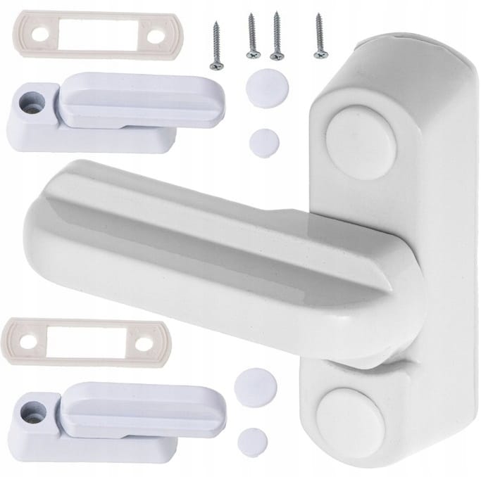 Metalowe Zabezpieczenie Do Drzwi Okien Blokada Na Klamki Drzwi Okna X 2 szt