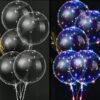 Kolorowy Balon Led Świecący Duży Mocny Światełka Na Patyku Dekoracja Świeci