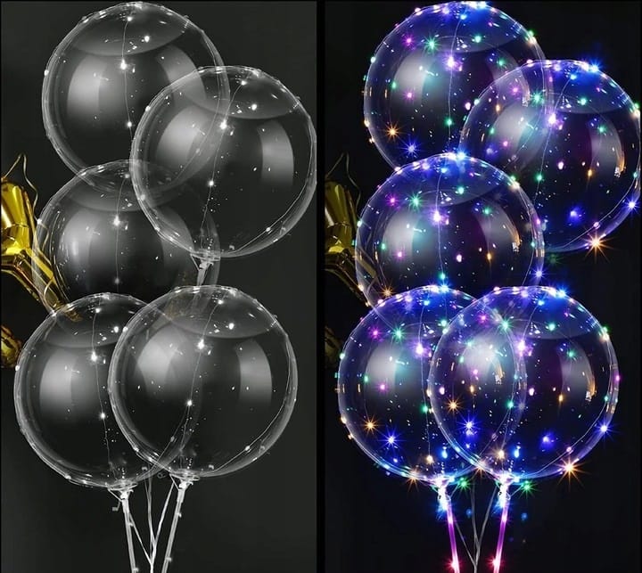 Kolorowy Balon Led Świecący Duży Mocny Światełka Na Patyku Dekoracja Świeci