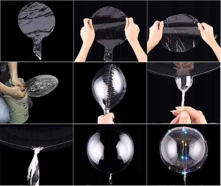 Kolorowy Balon Led Świecący Duży Mocny Światełka Na Patyku Dekoracja Świeci