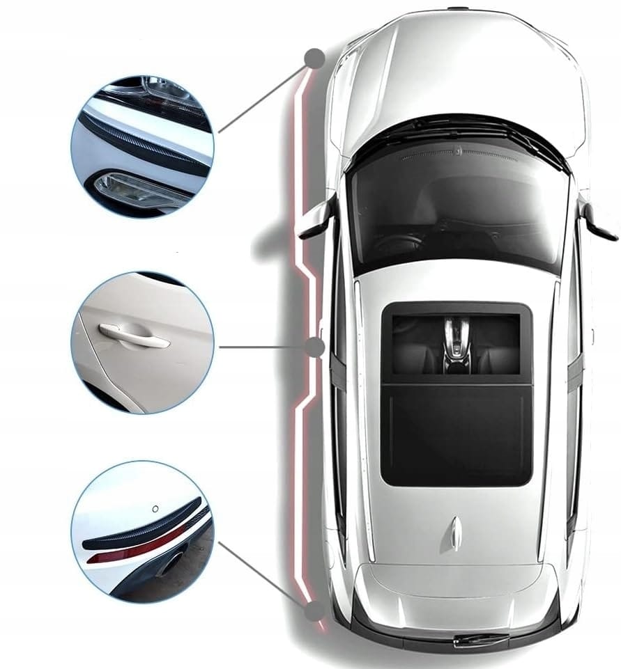 2x Listwa Ochronna Zderzaka Cabron Odboje Antykolizyjne Gumowe Listwy Białe