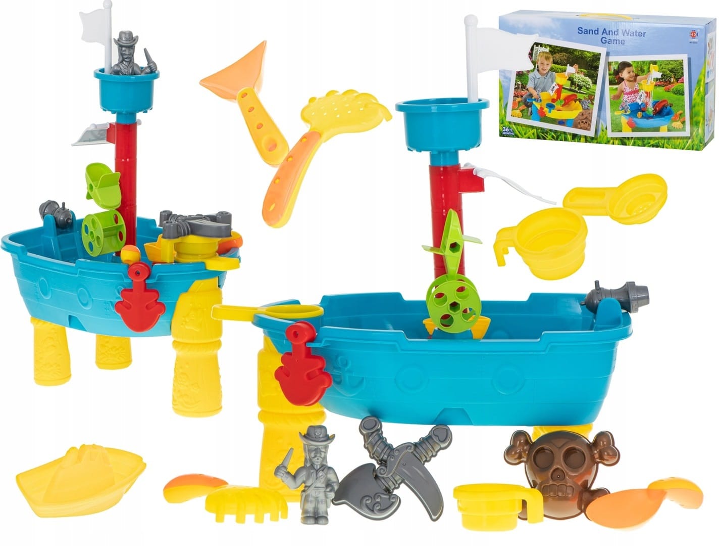 Piaskownica Stolik Wodny Dla Dzieci Stół Do Ogrodu Plaży Zabawka Wodna 17el