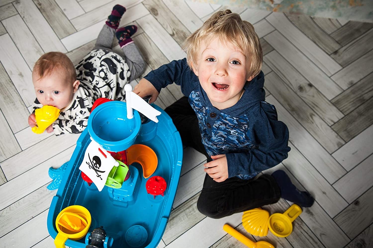 Piaskownica Stolik Wodny Dla Dzieci Stół Do Ogrodu Plaży Zabawka Wodna 17el