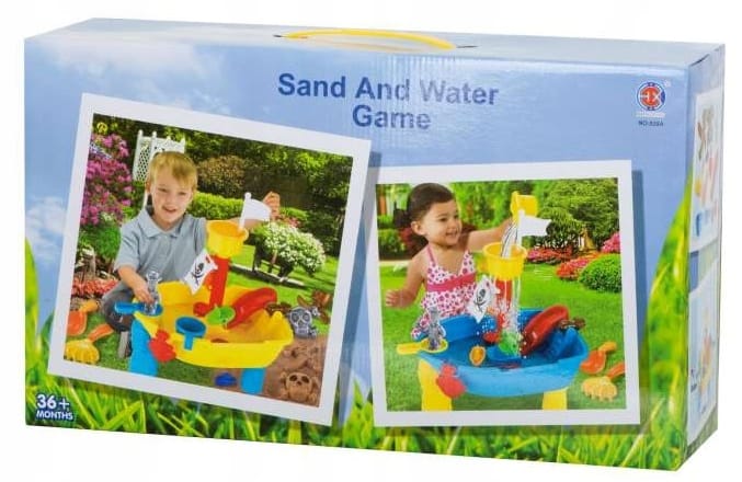 Piaskownica Stolik Wodny Dla Dzieci Stół Do Ogrodu Plaży Zabawka Wodna 17el