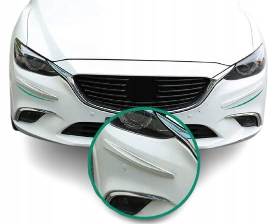 2x Listwa Ochronna Zderzaka Cabron Odboje Antykolizyjne Gumowe Listwy Białe