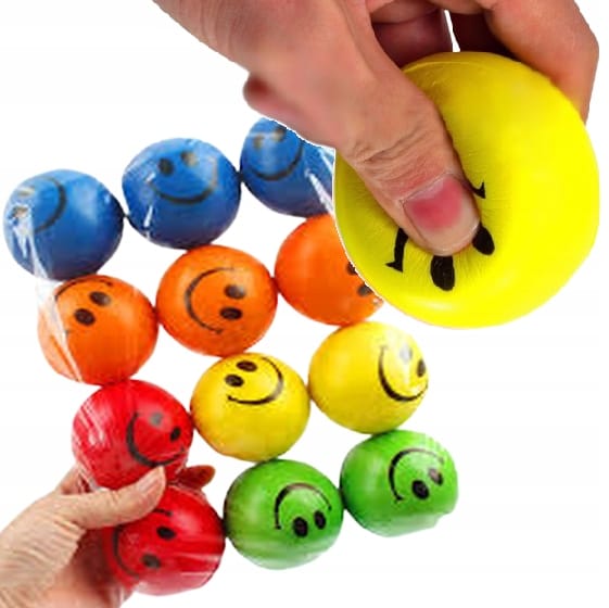 Piłka Antystresowa Gniotek Piłeczka Uśmiech Zabawka Piankowa Gniotki Piłki