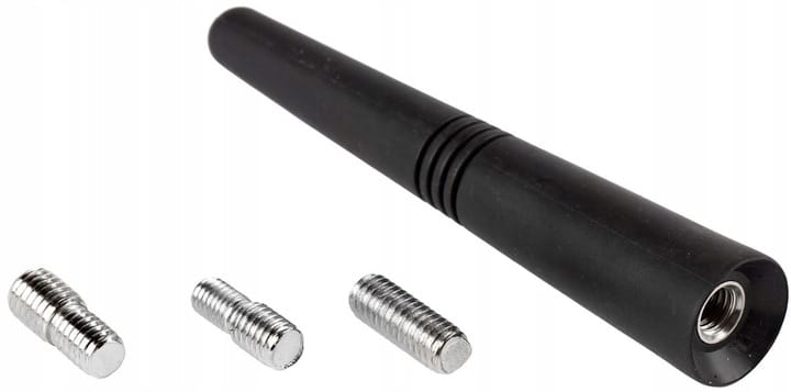 Antena Czartna Samochodowa Radiowa Bat Maszt 9cm Adaptery X 3 Adaptery