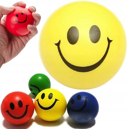 Piłka Antystresowa Gniotek Piłeczka Uśmiech Zabawka Piankowa Gniotki Piłki