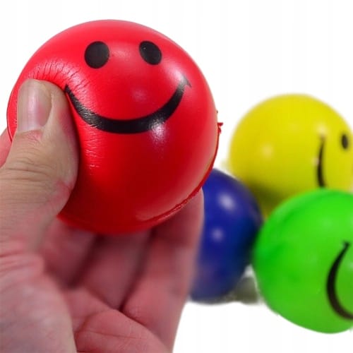 Piłka Antystresowa Gniotek Piłeczka Uśmiech Zabawka Piankowa Gniotki Piłki