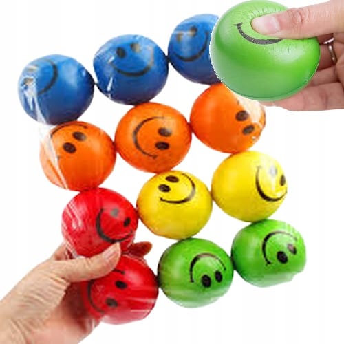 Piłka Antystresowa Gniotek Piłeczka Uśmiech Zabawka Piankowa Gniotki Piłki