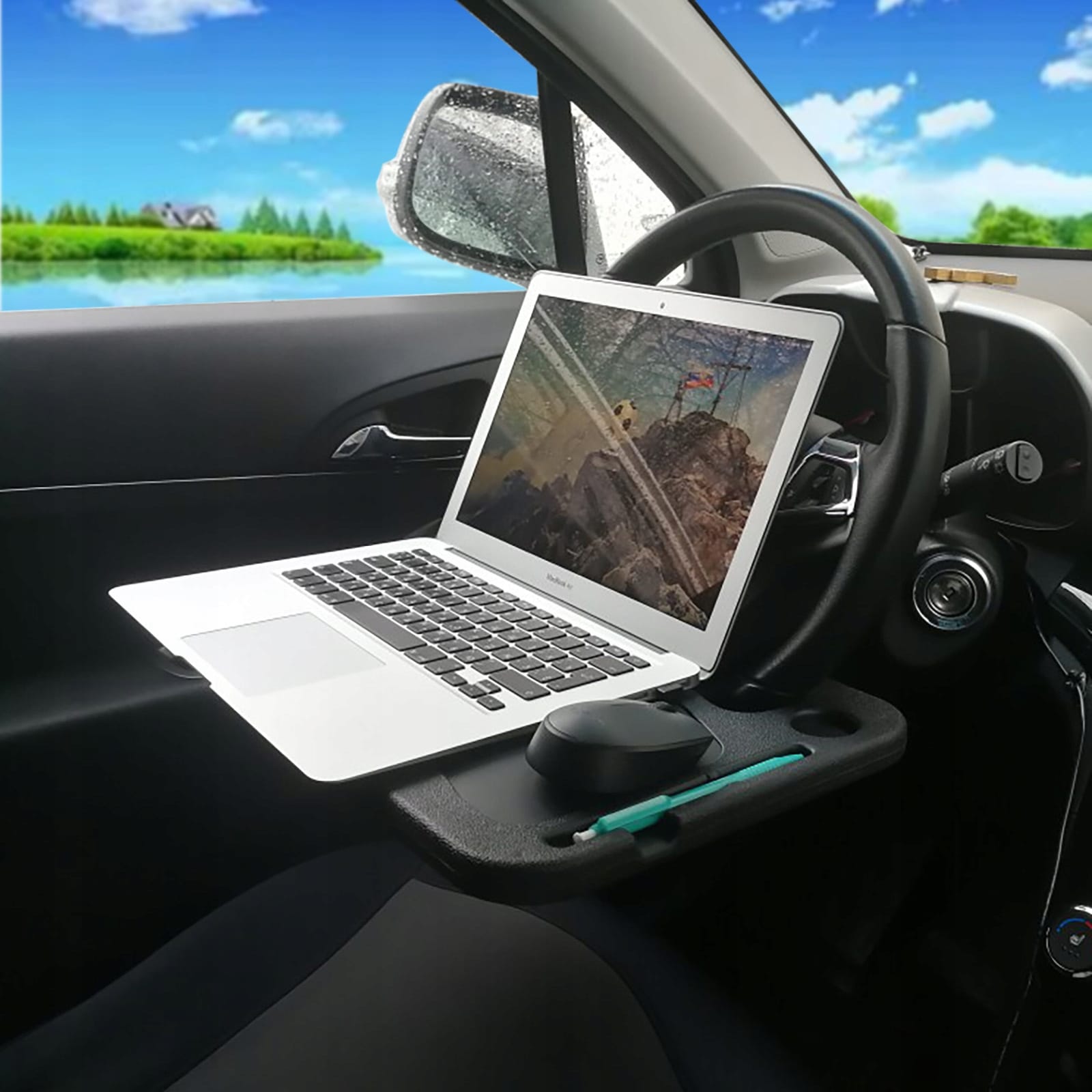 Organizer Samochodowy Stolik Na Kierownicę Auta Taca Tacka Uchwyt Podstawka