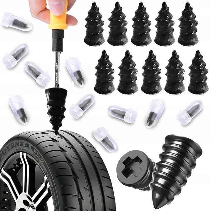 Wkręty Kołki Wulkanizacyjne Zestaw Naprawczy Do Szybkiej Naprawy Opon X10