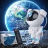 Lampka Nocna Projektor Gwiazd Astronauta 8 Trybów