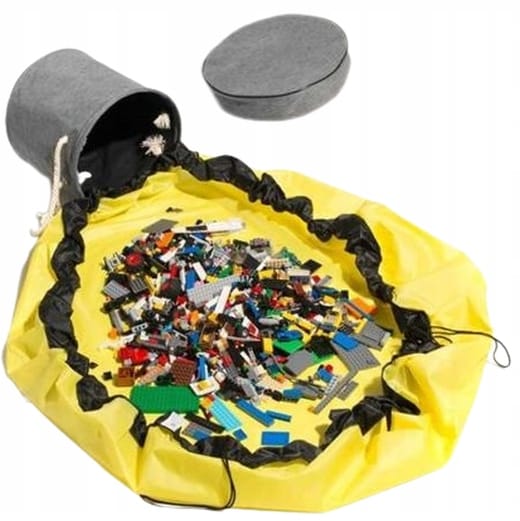 Kosz Mata Do Zabawy Pojemnik Na Klocki Zabawki Torba Zamykana 2w1