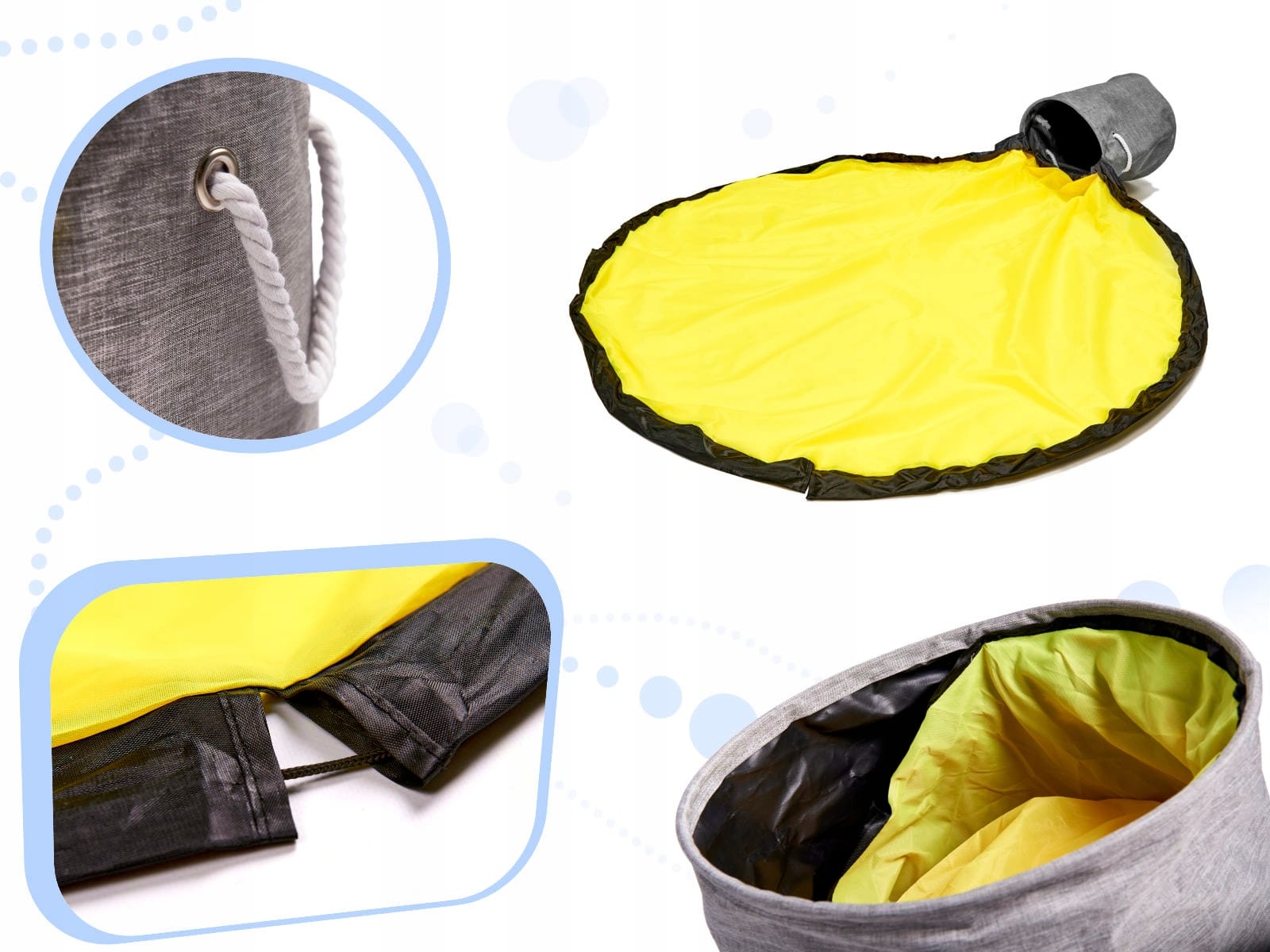 Kosz Mata Do Zabawy Pojemnik Na Klocki Zabawki Torba Zamykana 2w1