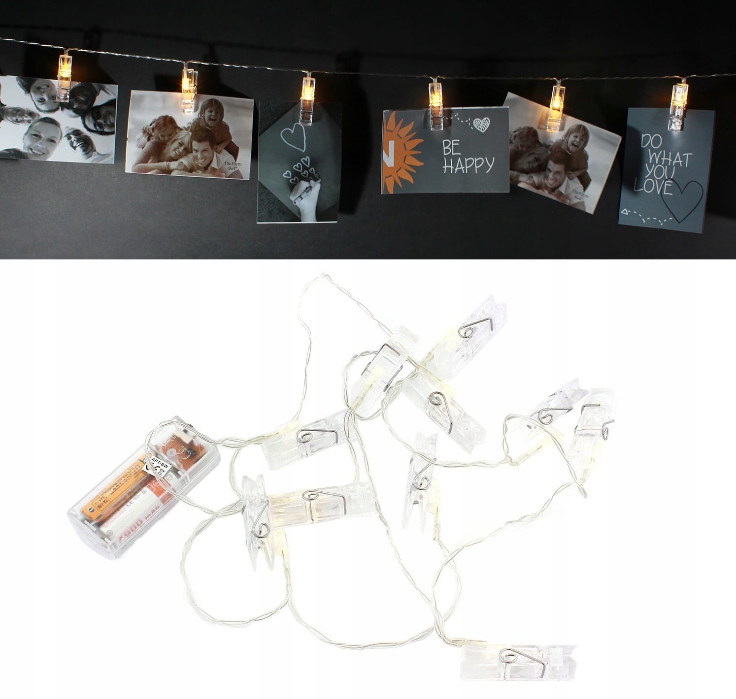 Spinacze Klipsy Klamerki Na Zdjęcia Lampki 10led Zdjęć Dekoracyjne Girlanda
