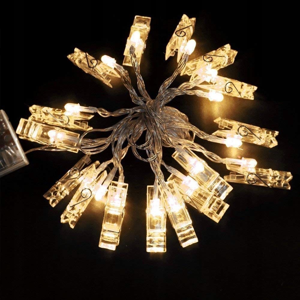 Spinacze Klipsy Klamerki Na Zdjęcia Lampki 10led Zdjęć Dekoracyjne Girlanda
