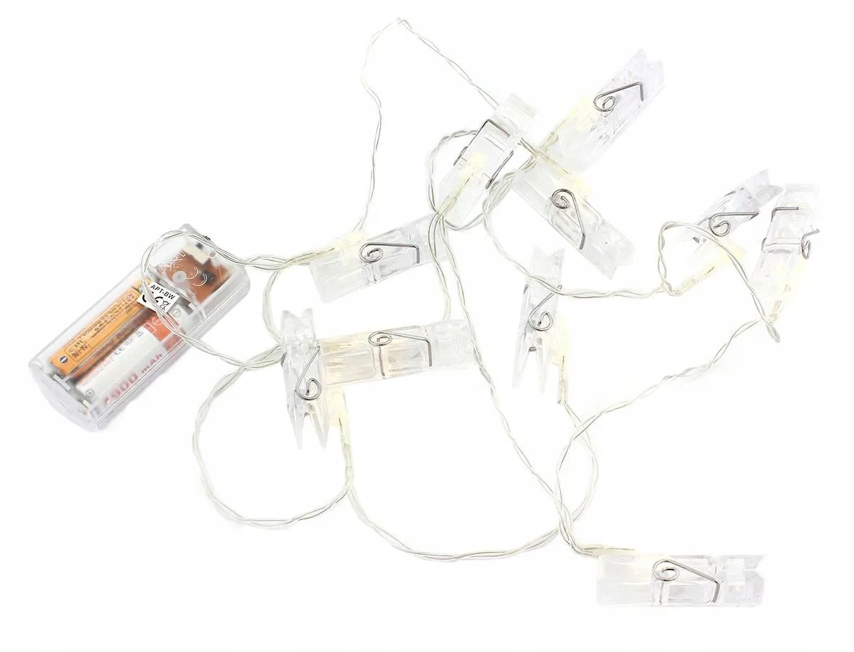 Spinacze Klipsy Klamerki Na Zdjęcia Lampki 10led Zdjęć Dekoracyjne Girlanda