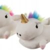 Kapcie Jednorożec Ciepłe Pluszowe Jednorożce Białe Rozmiar 34-38