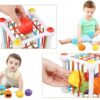 Kostka Sensoryczna Edukacyjna Sorter Kwadrat Gumki Z Klockami Zabawka