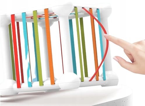 Kostka Sensoryczna Edukacyjna Sorter Kwadrat Gumki Z Klockami Zabawka