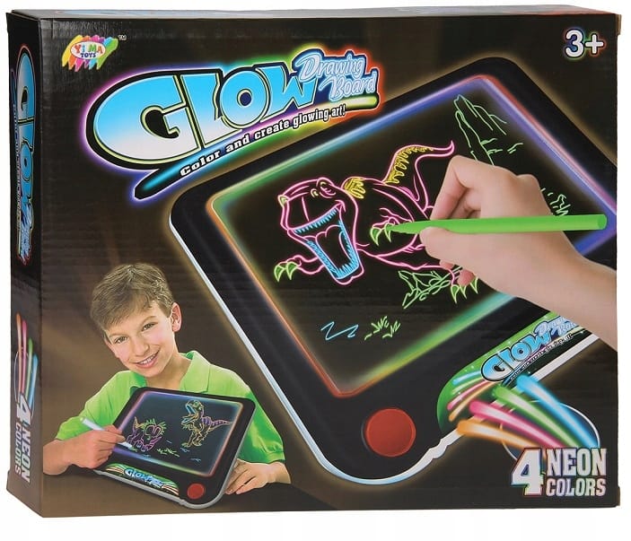 Tablet Graficzny Znikopis Tablica Malowania Światłem Led Szablon Dinozaur