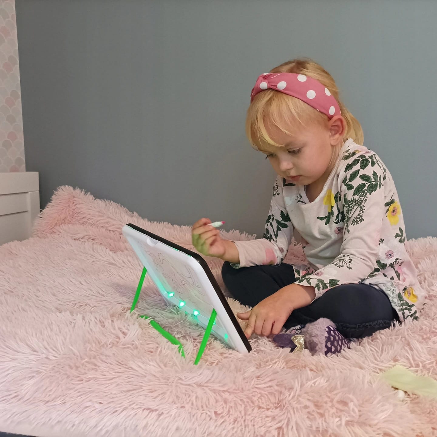 Tablet Graficzny Znikopis Tablica Malowania Światłem Led Szablon Dinozaur