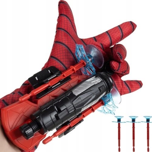 Rękawiczka Spider Rękawica Z Wyrzutnią Z Sieci Strzelająca 3 Strzałki Lotki