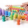 Montessori Trening Mózgu Puzzle Rybki Kulki Cyfry Myślenie Klocki Zabawa