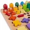 Montessori Trening Mózgu Puzzle Rybki Kulki Cyfry Myślenie Klocki Zabawa