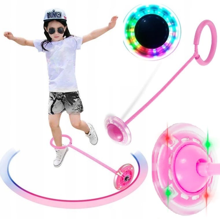 Skakanka Led Hula Hop Zabawka Na Nogę Skipper 63cm Ruch Dla Dziecka Zabawa